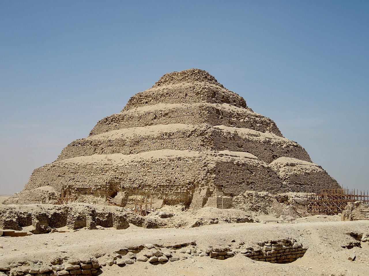 The stepped mass of Djoser’s pyramid at Saqqara